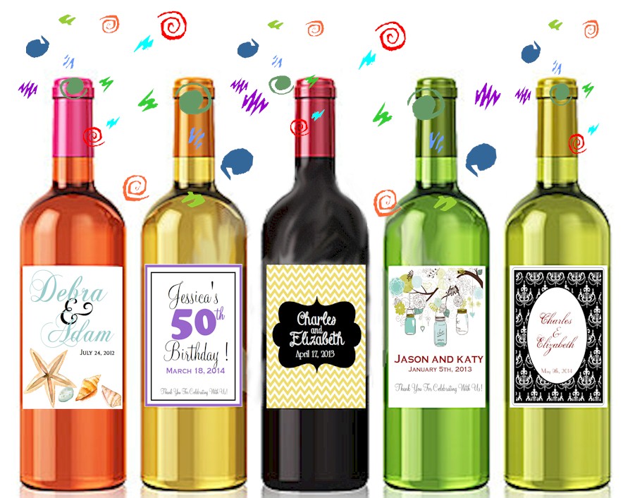 Wine Bottle Labels Personalized With Your Information
